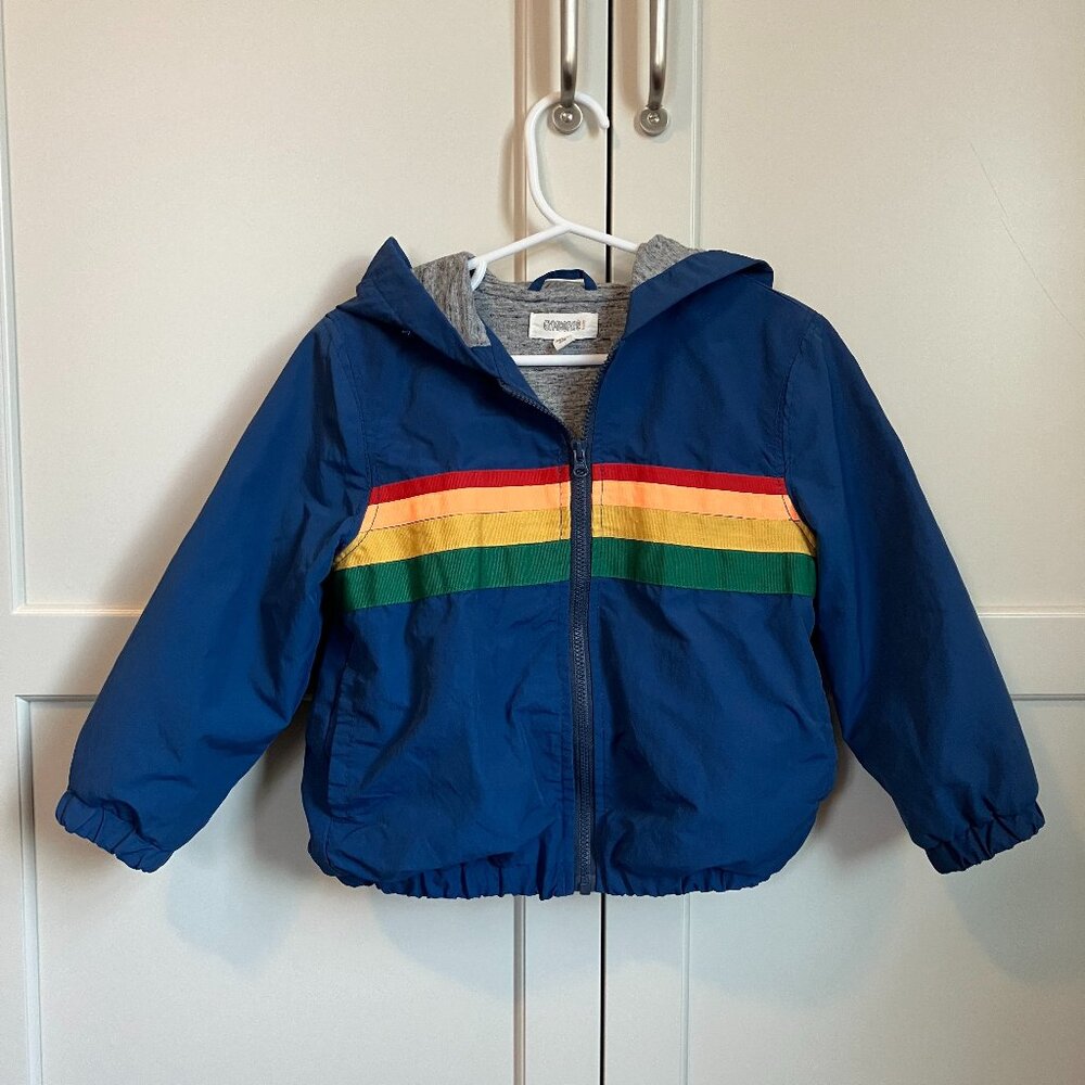 Rainbow Jersey-lined Toddler's Windbreaker, size 3T